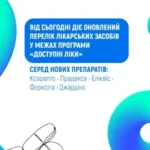 НСЗУ: Оновлено Перелік програми «Доступні ліки» — пацієнтам вже доступні оригінальні інноваційні лікарські засоби